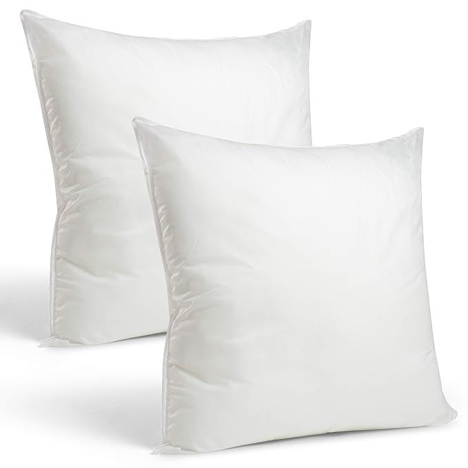 Set of 2-26 x 26 Premium Hypoallergenic European Sleep Pillow Inserts Sham Square Form Polyester,... | Amazon (US)