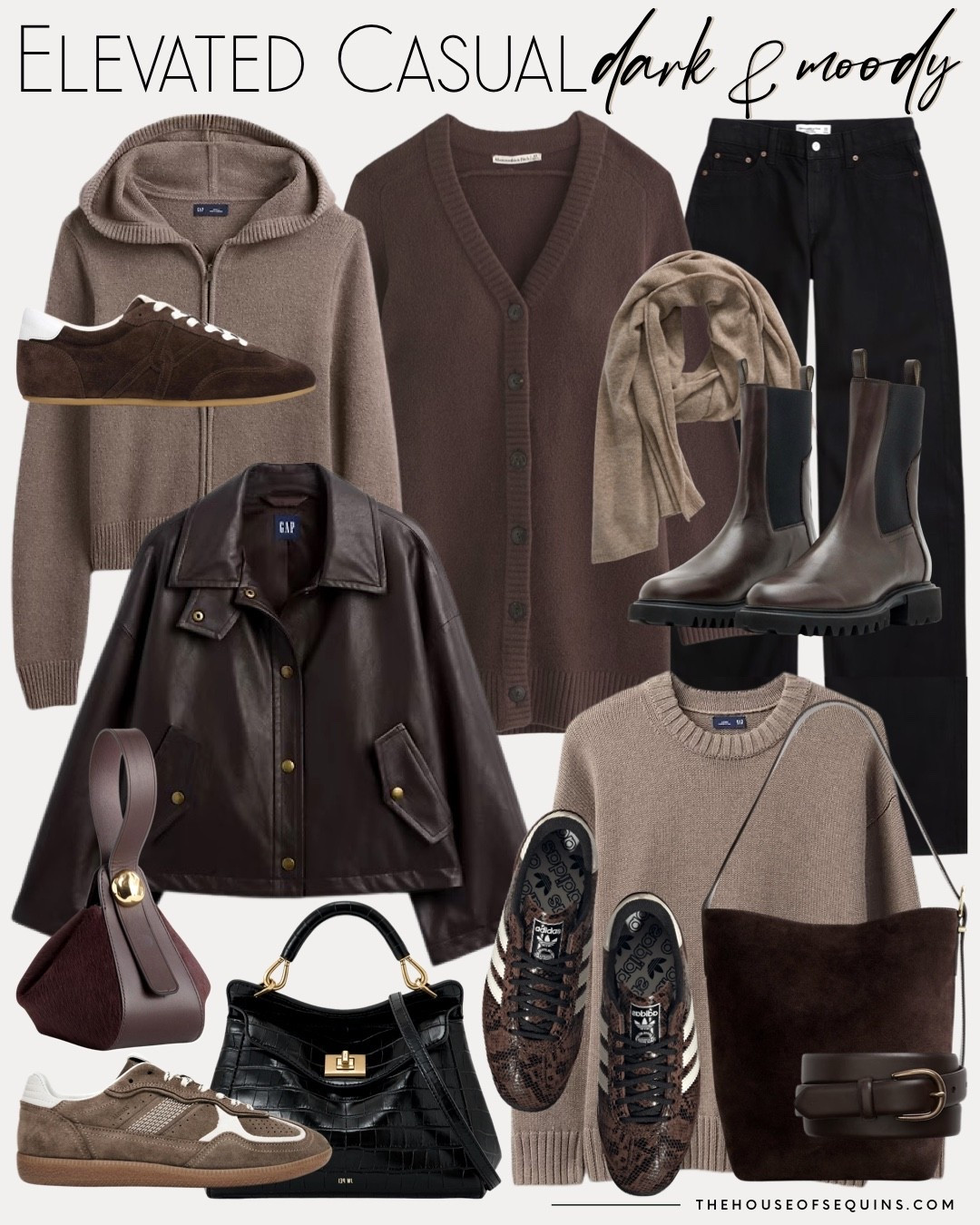 Shop fall outfit finds! Faux leather bomber, Abercrombie jeans, sweater dress, alohas chocolate brown sneakers, Madewell bag, suede bag, adidas sneakers, Chelsea boots, cashmere sweater, faux leather jacket and more!

#LTKSaleAlert #LTKShoeCrush #LTKItBag