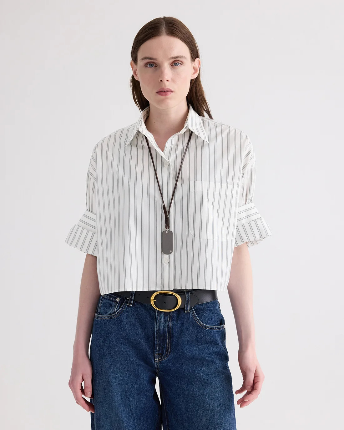 Next Ex Shirt in Mixed Hairline Stripe | TWP