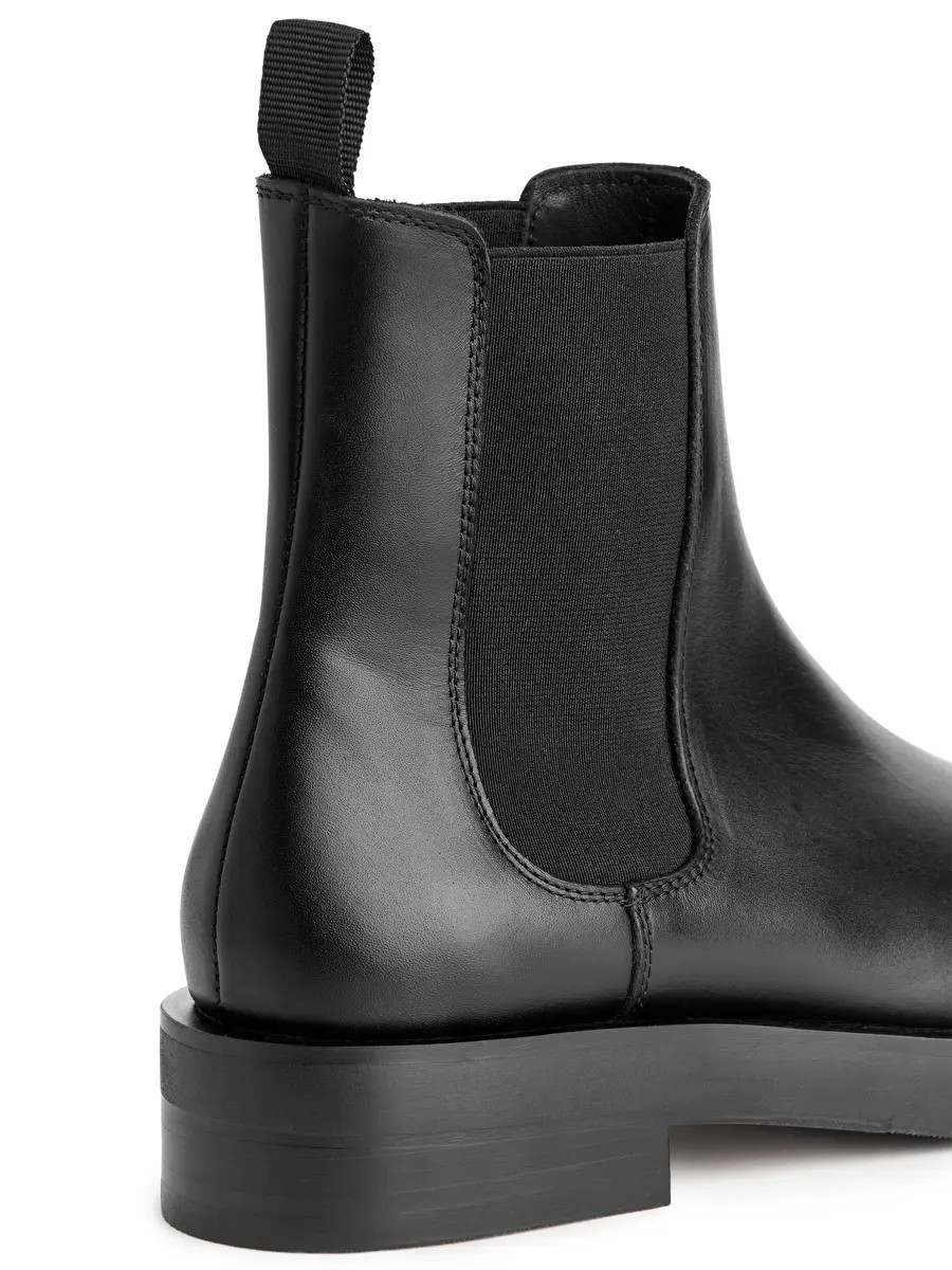 Leather Chelsea Boots - Black - ARKET PL | ARKET (US&UK)