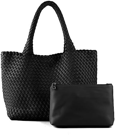 LEMONEYE Women's PU Hand woven Handbag Shoulder Bag Fashion Belt Wallet Suitable for Work Shoppin... | Amazon (US)