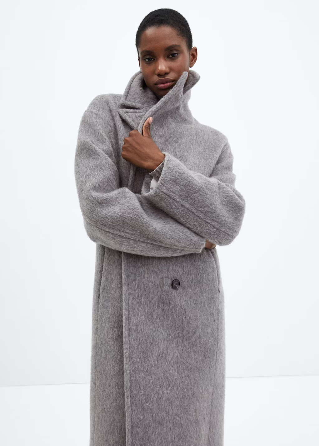 Zweireihiger mantel aus woll-mix -  Damen | Mango Deutschland | MANGO (DE)