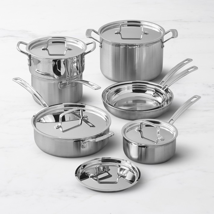 Cuisinart Multiclad Tri-Ply Stainless-Steel 12-Piece Cookware Set | Williams-Sonoma