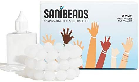 3 Pack Wearable Refillable Hand Sanitizer Beaded Silicone Bracelets and Refill Bottle (Hand Sanit... | Amazon (US)