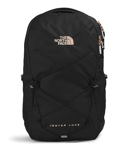 THENORTHFACE Women's Jester Luxe Everyday Laptop Backpack, TNF Black/Burnt Coral Metallic, One Size | Amazon (US)