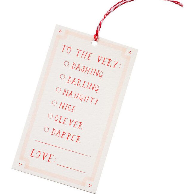 Set of 6 Gift Tags, To The Very Dashing | Maisonette