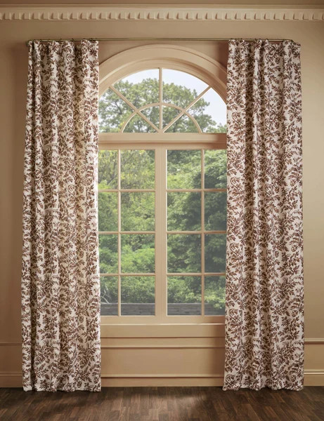 Willemark Linen Curtain Panel, Brown, 50" x 84 | Lulu and Georgia 