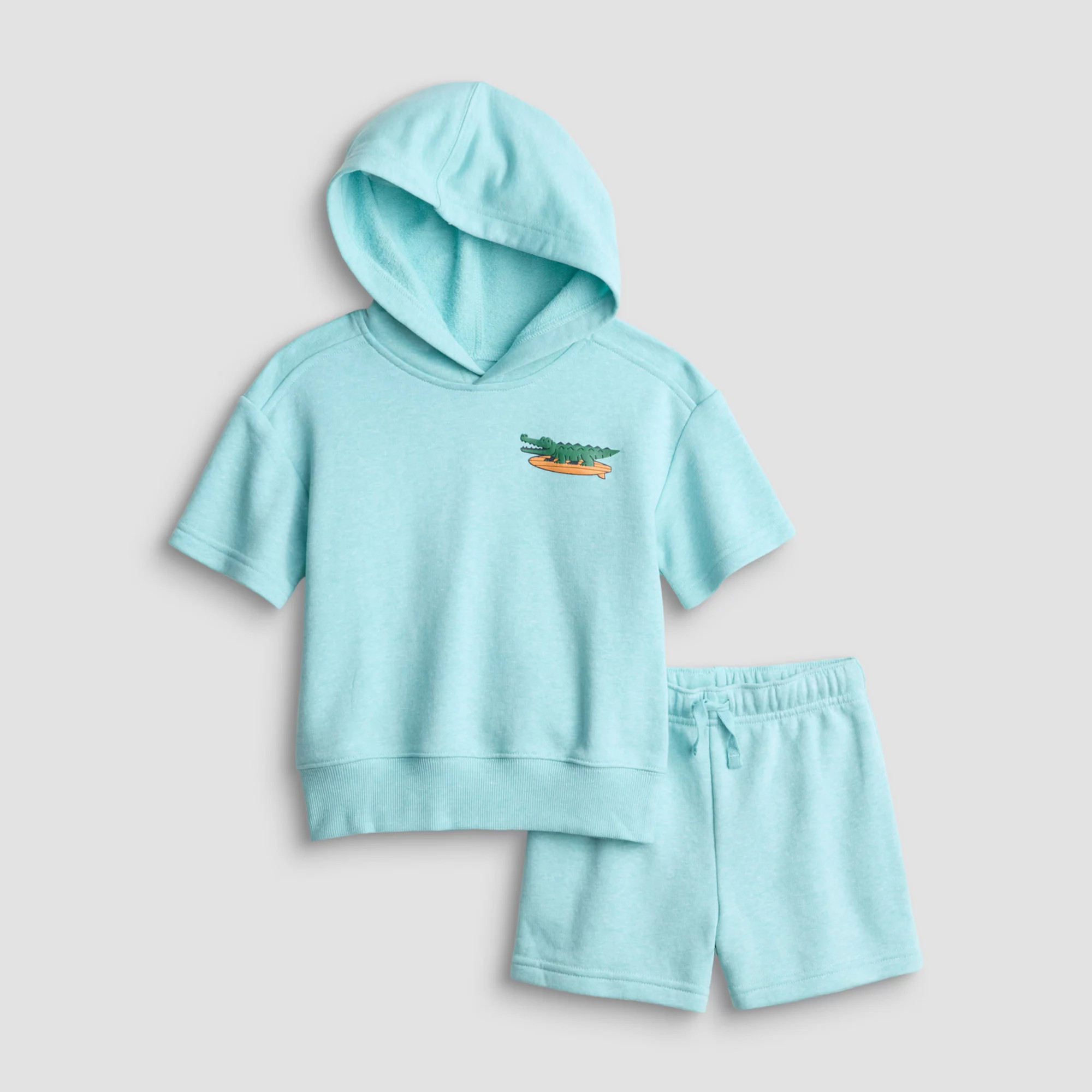 Baby & Toddler Boy Jumping Beans® 2-Piece Relaxed Graphic Hoodie & Short Set | Kohl's