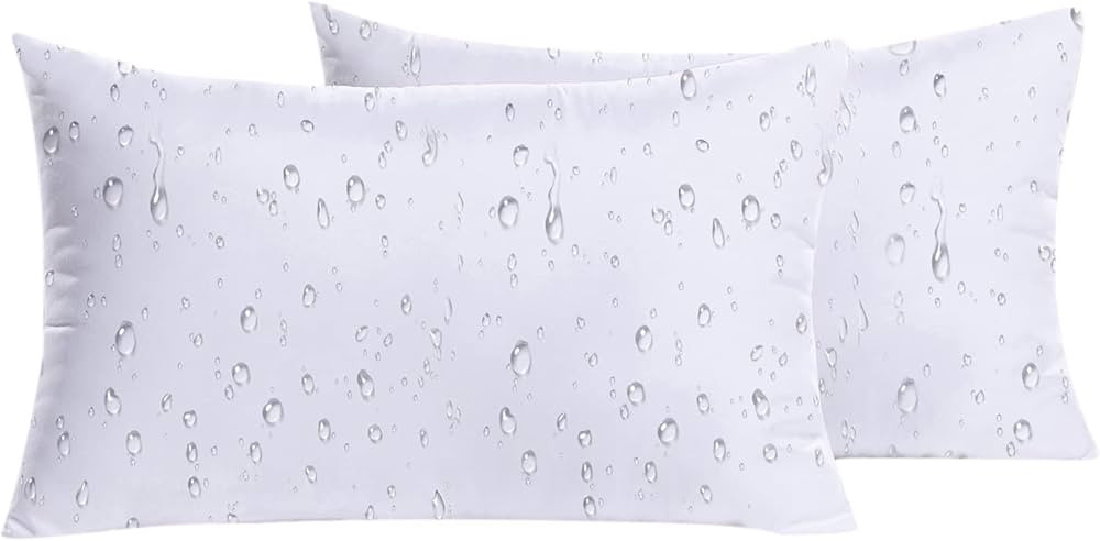 MIULEE Pack of 2 12x20 Outdoor Pillow Inserts, Outdoor Throw Pillows Water-Resistant Decorative P... | Amazon (US)