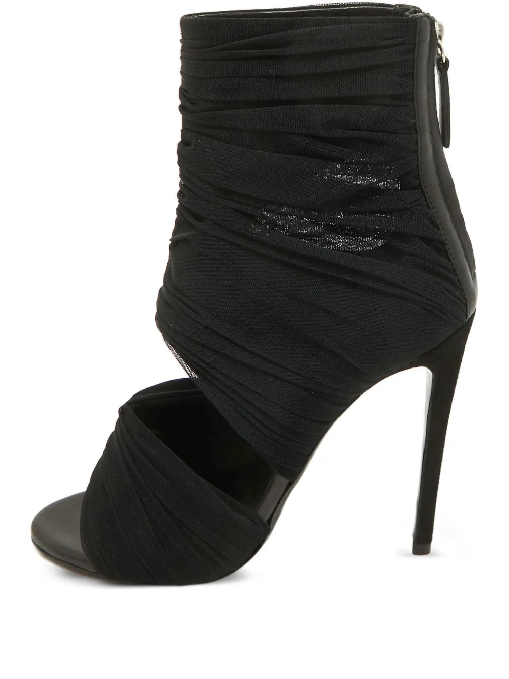 Giuseppe Zanotti Vintage Pre-Owned draped peep-toe heeled boots - Black | Farfetch Global