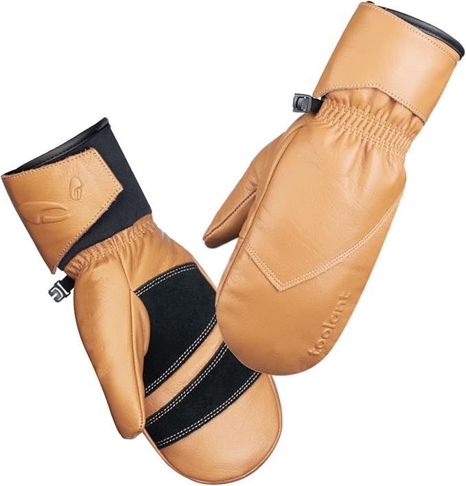 toolant Winter Leather Ski Mittens for Men & Women - Warm Thinsulate, Durable, Waterproof, for Sn... | Amazon (US)