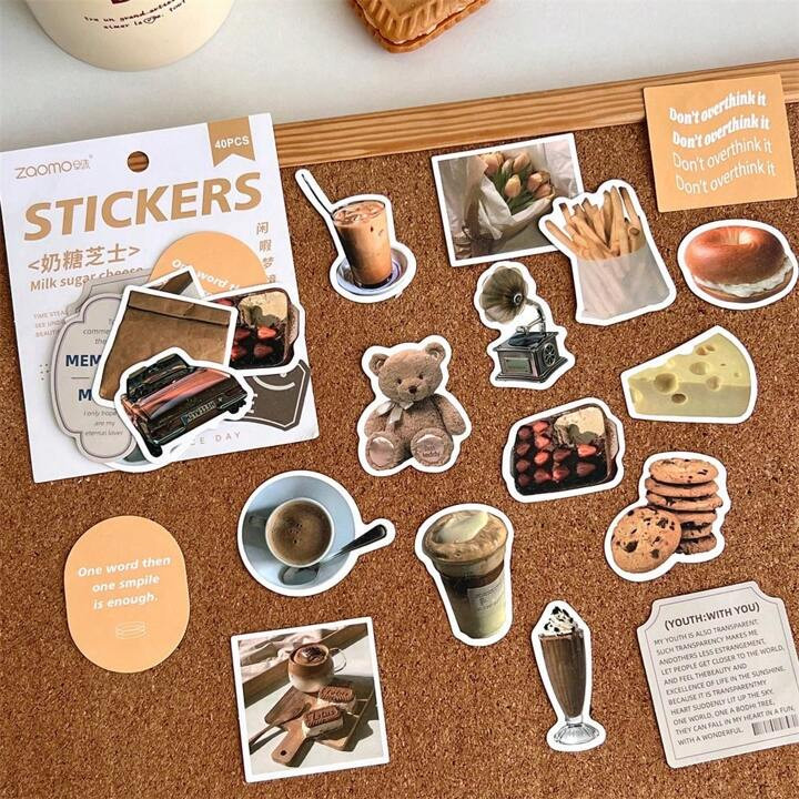 40pcs Cute Cartoon Decorative Stickers, Multi-Purpose Stickers For Luggage, Diary Back To School | SHEIN