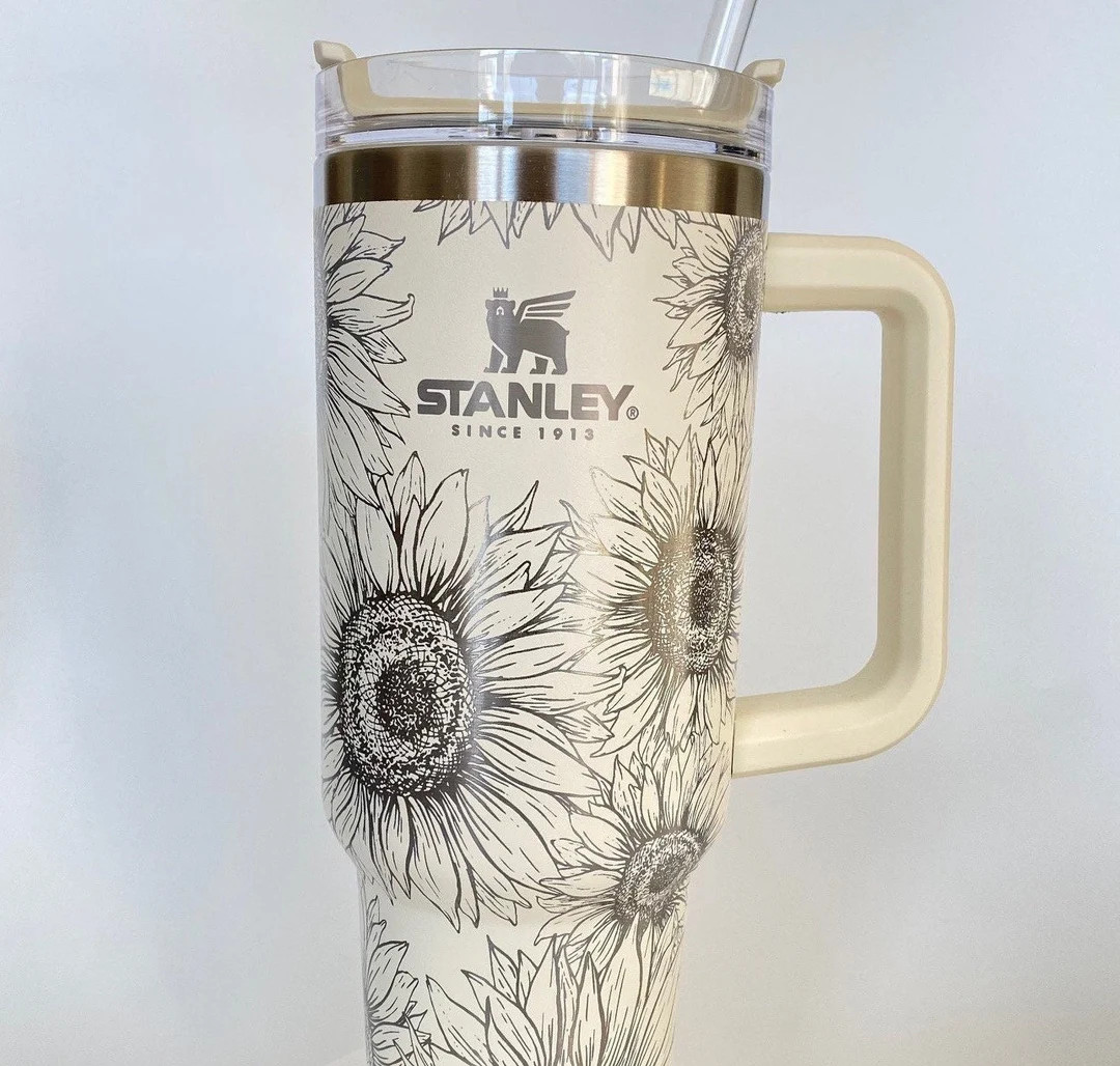 Sunflower Engraved Stanley Adventure Quencher 40oz tumbler | Etsy (US)