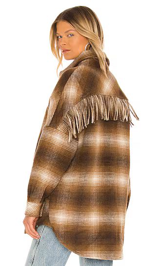 Fringe With Benefits Coat in Brown | Revolve Clothing (Global)