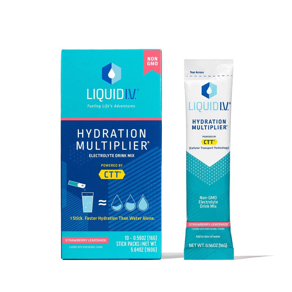 Liquid I.V. Hydration Multiplier Vegan Powder Electrolyte Supplements - Strawberry Lemonade - 0.5... | Target