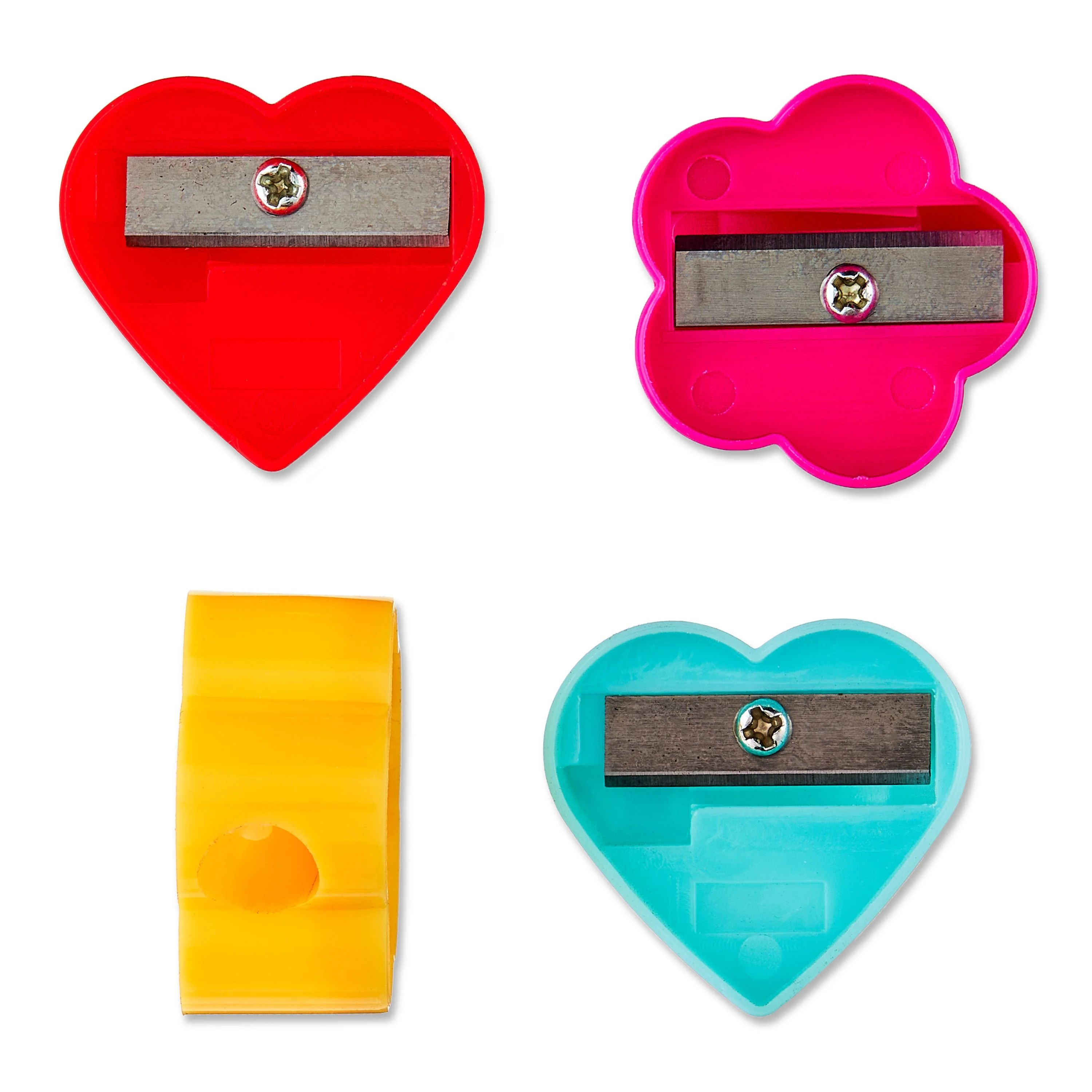 Way To Celebrate 12 Pencil Sharpener, Party Favors, 12 Counts, Flower and Heart shape, Plastic. R... | Walmart (US)