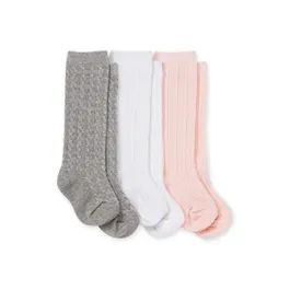 Organic Cotton Cable Knit Knee High Socks 3 Pack | Burts Bees Baby
