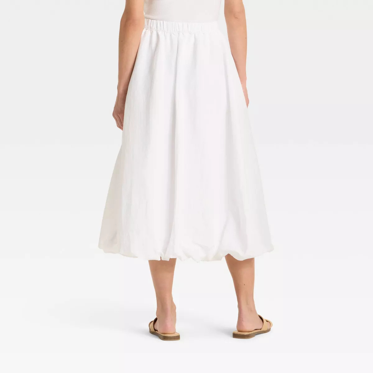 Women's Midi A-Line Skirt - A New Day™ White M | Target