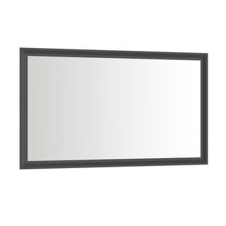 60.00 in. W x 36.00 in. H Rectangular Aluminium Frame Vertical/Horizontal Wall Bathroom Mirror in Black | The Home Depot