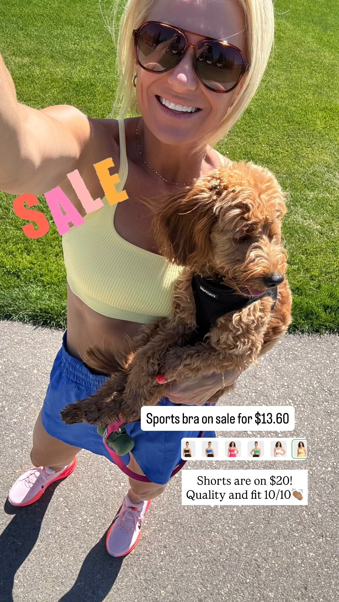 New (to me!) activewear that I love and think you will too! This ribbed sports bra is on clearance for $13.60👏🏽 I would say it offers low to medium support. And I’m gonna go out on a limb and say that I would pick these shorts over my Lululemon ones, and these are a fraction of the cost..
The sports bra fits true to size, or consider sizing up if you have a C cup or bigger 
Shorts fit a little loose, but there’s a drawstring to cinch. I took my true size medium. More colors in both!
New Nike running shoes are like running on clouds

#LTKSaleAlert #LTKActive