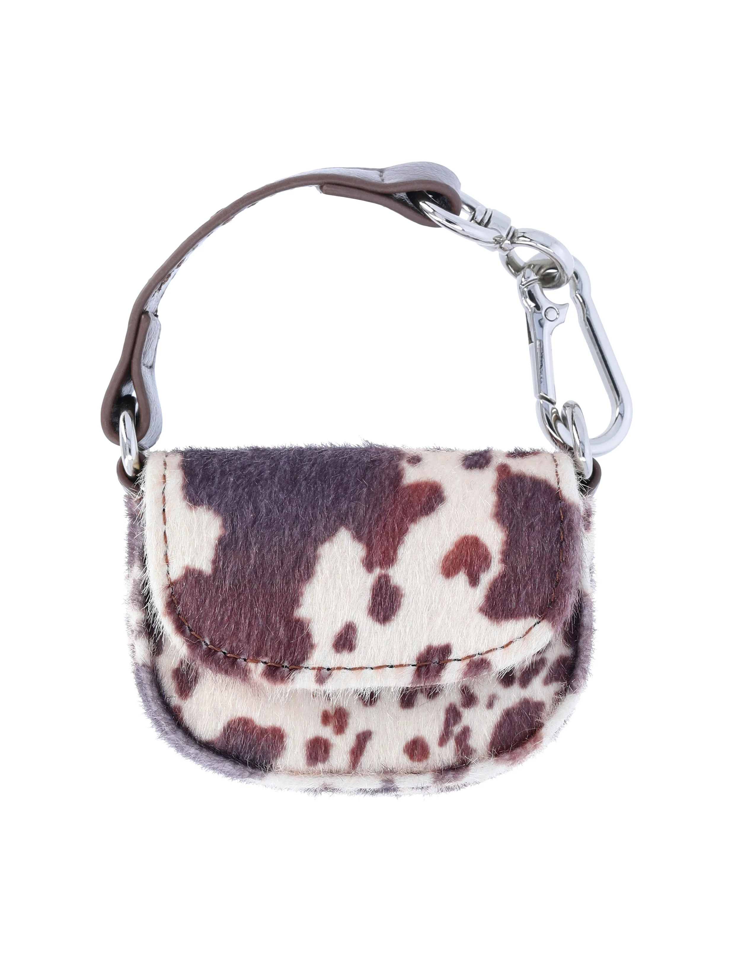 No Boundaries Women's Bag Charm, Brown Cow Mini Bag | Walmart (US)