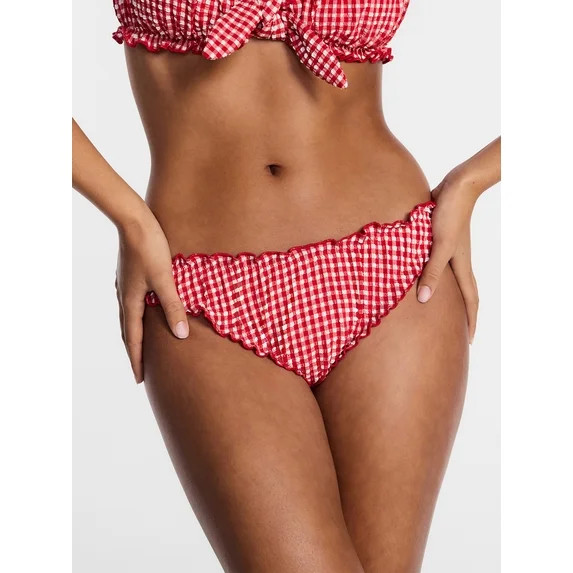 Kacey Lee Women's and Women's Plus Lettuce Edge Bikini Bottoms, Sizes XS-3X | Walmart (US)