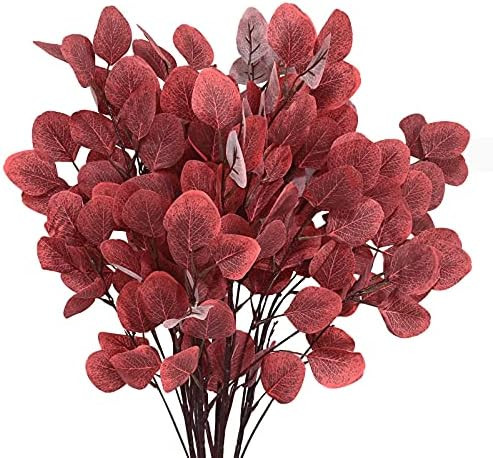 Artflower Artificial Eucalyptus Leaves, Tall Silver Dollar Eucalyptus Leaf Greenery Stems Silk Pl... | Amazon (US)