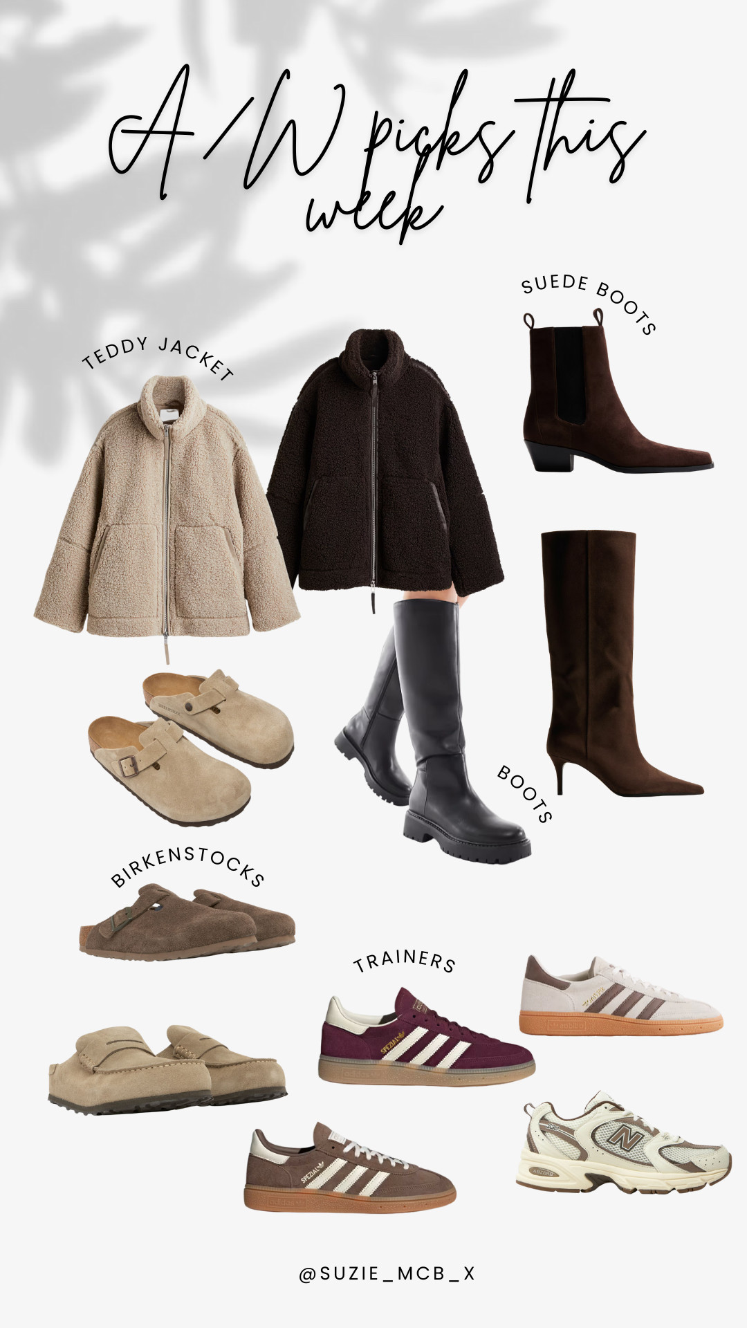 Autumn favourites for this week!

H&M, teddy jacket, boots, suede boots, ASOS, Adidas trainers, New Balance, Birkenstock, transitional outfit, tranding  

 #LTKuk #LTKautumn #LTKeurope