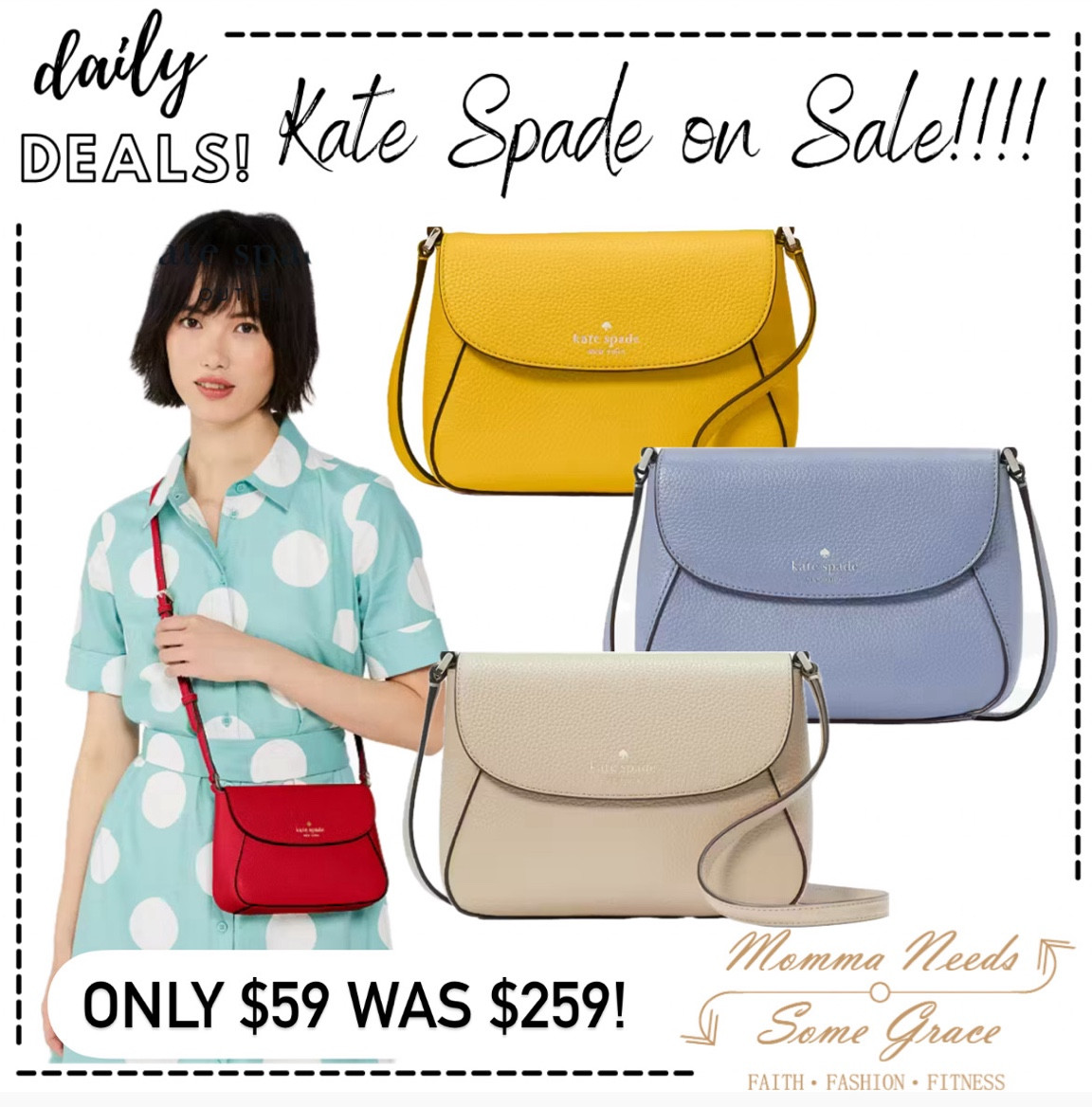 Kate Spade crossbody on sale today only! 

#LTKFindsUnder100 #LTKItBag #LTKSaleAlert