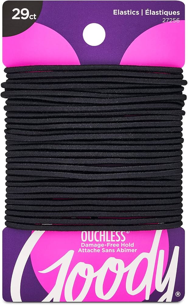 Goody Ouchless Womens Elastic Hair Tie - 29 Count, Black - 2MM for Fine to Medium Hair - Pain-Fre... | Amazon (US)