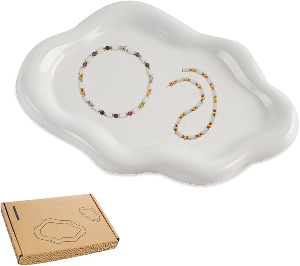 Ceramic Jewelry Dish, Cloud Shape Jewelry Tray Trinket Dish, Jewelry Organizer Ring Earring Holde... | Amazon (CA)