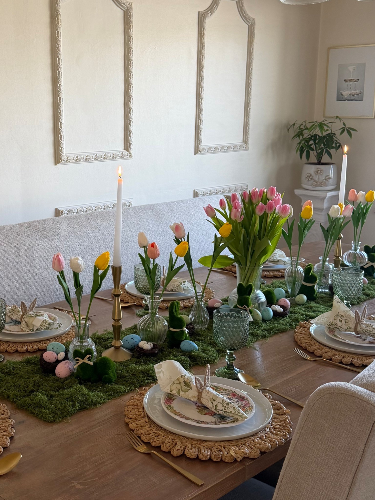 If you are hosting Easter this year & want a soft, elevated spring tablescape that still feels warm & inviting, this is your sign! Perfect for brunch, dinner or any cozy gathering 🌷🪺🥕🐇🐣
#eastertablescape #springdecor #easterdecor #tabledecor #hostingideas

#LTKspringtrends #LTKSeasonal #LTKspring