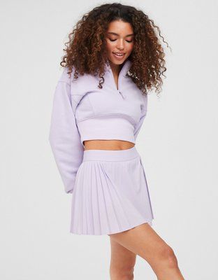 OFFLINE By Aerie Goals Logo Pleated Skirt | Aerie