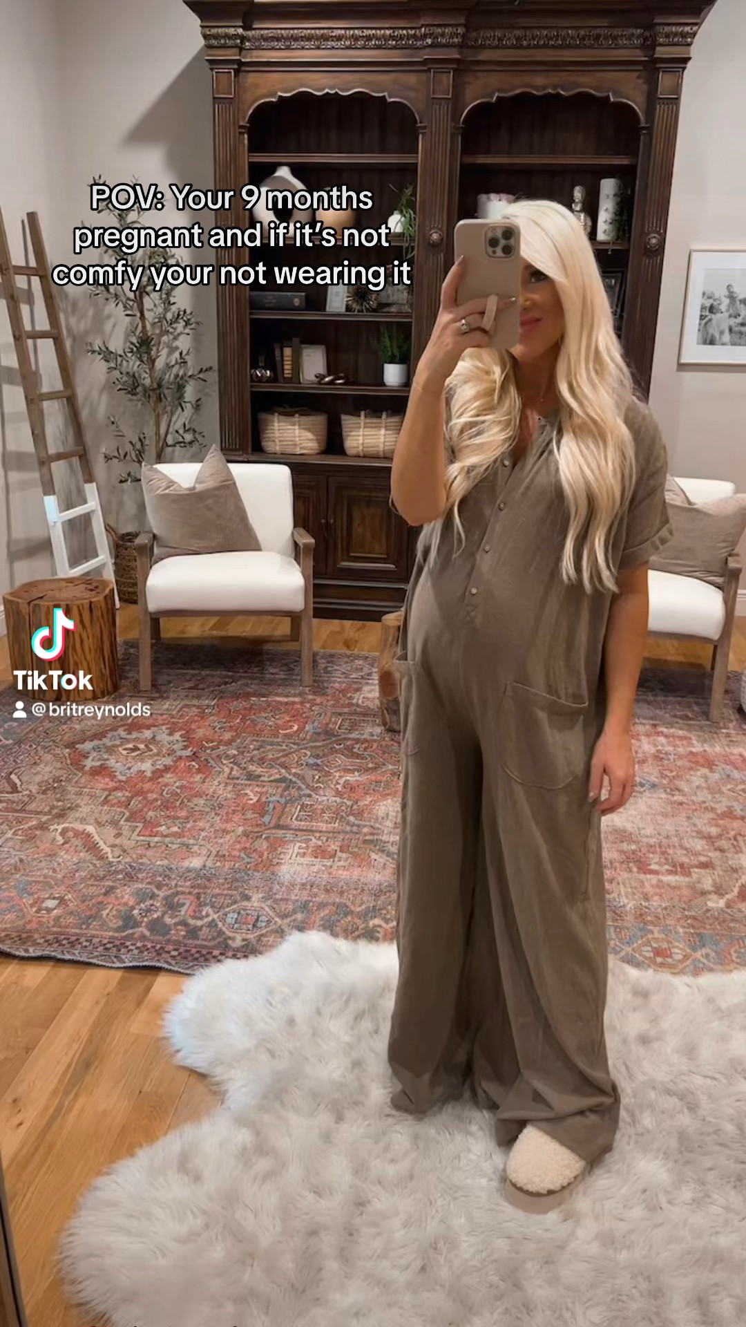 The comfiest bump friendly romper🙌🏻 perfect going home from the hospital outfit and for postpartum. Nursing friendly. Does run big! 

#LTKfindsunder100 #LTKtravel #LTKbump