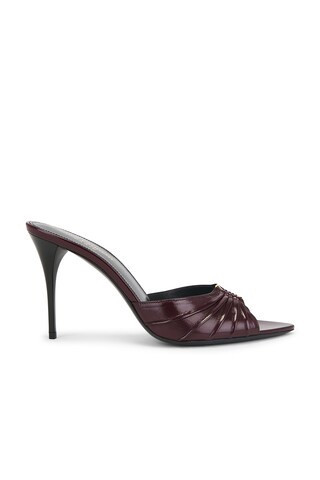 Saint Laurent Babylone Sandal in Vintage Bordeaux - Wine. Size 39.5 (also in 37.5). | FWRD 