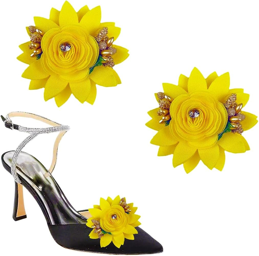 2 pièces Clips à chaussures femme Bijoux de chaussures Charms chaussures Clips chaussures fleur... | Amazon (FR)