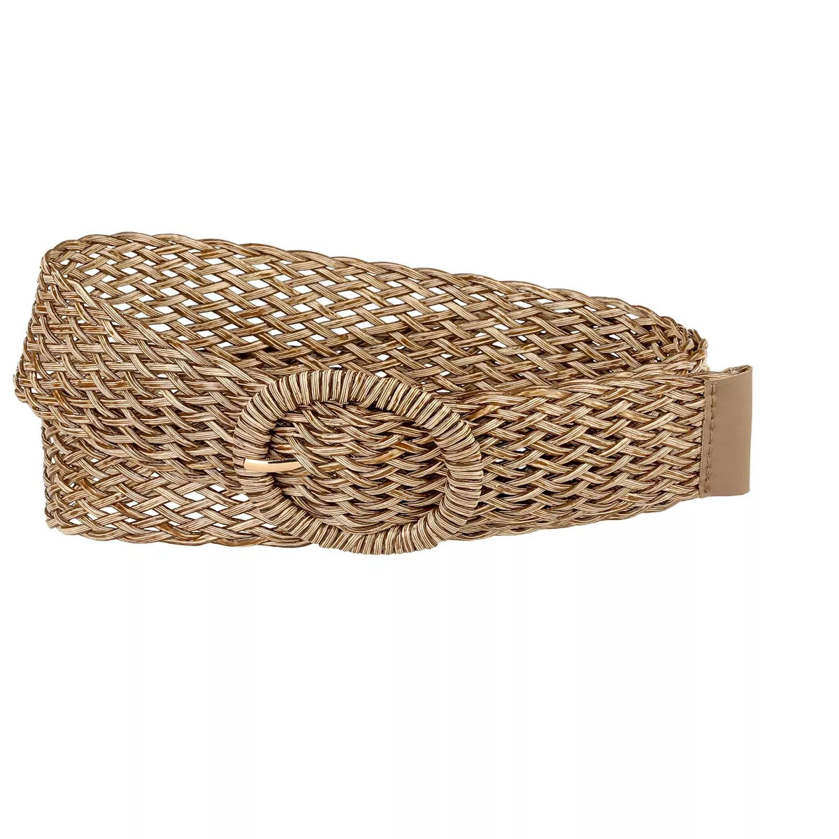 INSPIRE CHIC Women's Skinny Dress Round Metal Buckle Adjustable Braided Waist Belts | Target