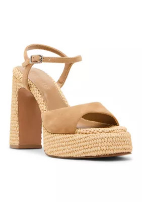 Liandra Raffia Platform Sandals | Belk
