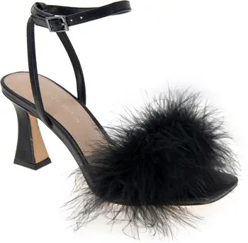 BCBGeneration Relby Faux Feather Sandal (Women) | Nordstromrack | Nordstrom Rack
