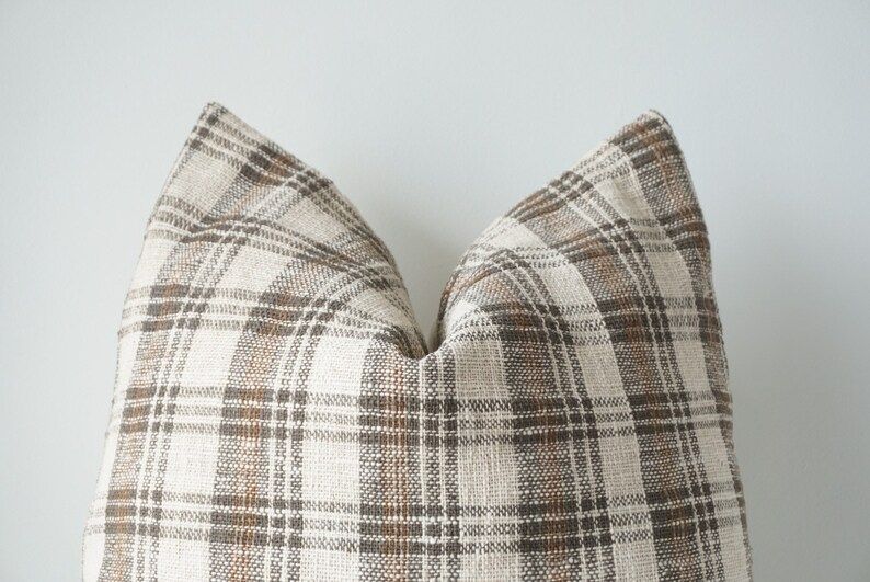 Plaid Hand Woven Pillow Cover - Etsy | Etsy (US)