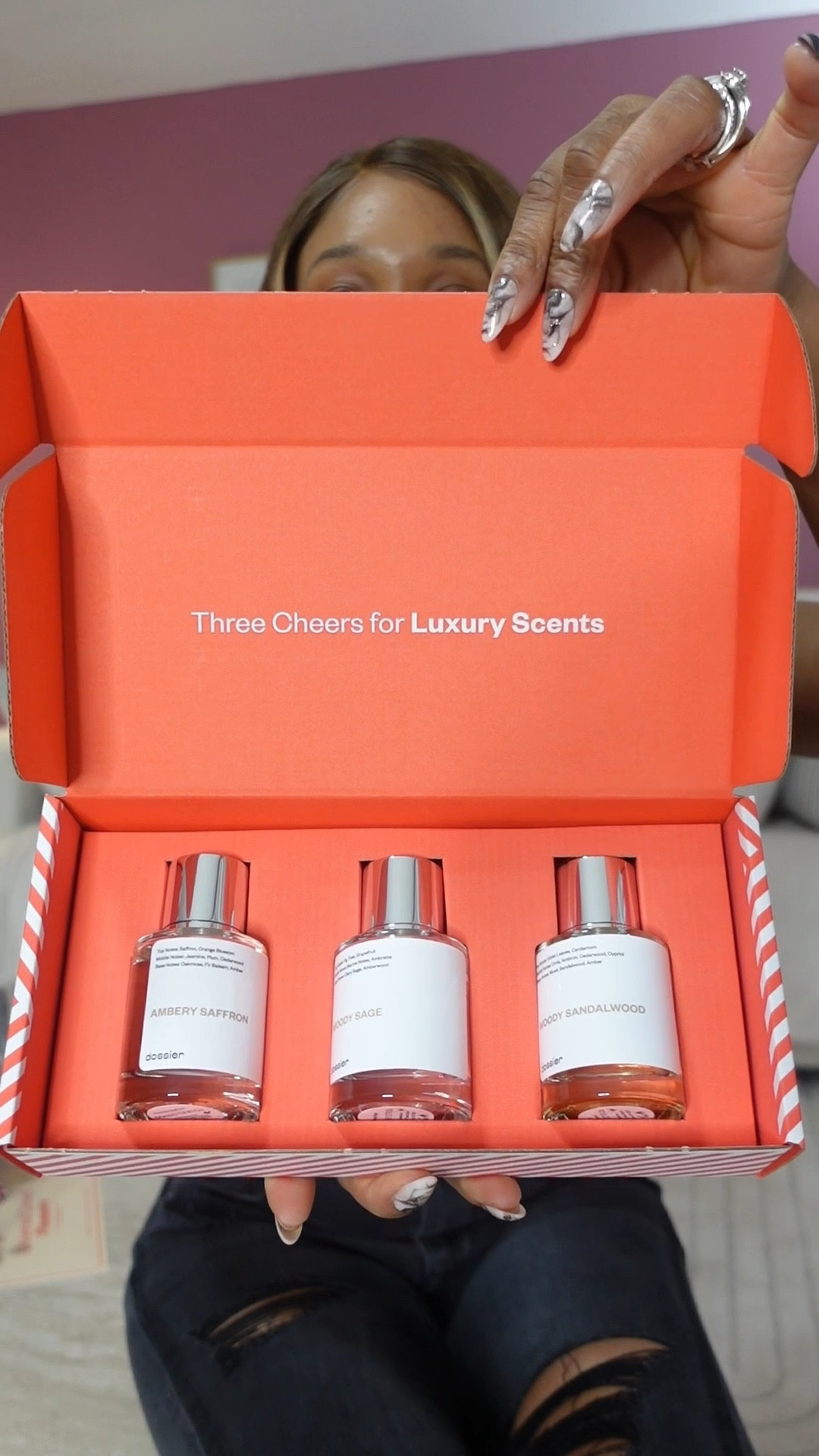 Dossier Gift Set Unboxing 🤗 I grabbed Universal Crowd Pleasers ft. Ambery Saffron (Baccarat Rouge dupe) | Woody Sandalwood (Le Labo Santal 33 dupe) | Woody Sage (Jo Malone Wood Sage and Sea Salt dupe)

#LTKSaleAlert #LTKGiftGuide #LTKCyberWeek