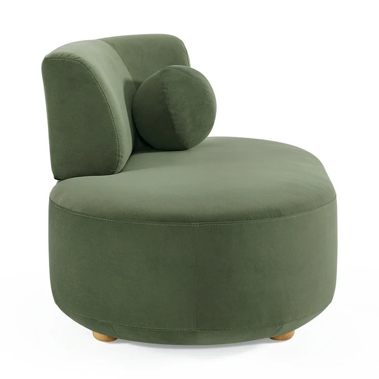 Better Homes & Gardens Juliet Modern Velvet Chaise, Olive | Walmart (US)