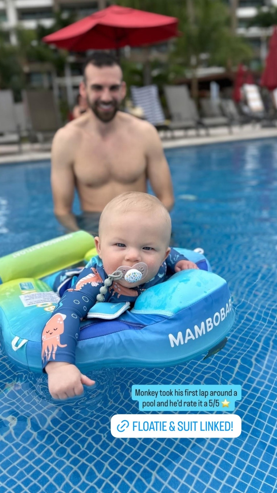 Monkey loves to float 🐵 ☀️ 

#LTKTravel #LTKBaby #LTKKids