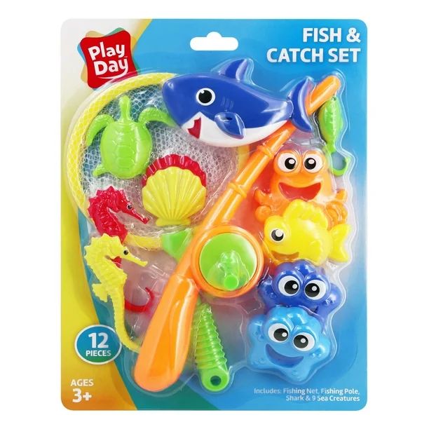 Play Day Fish & Catch 12-Piece Pool & Bath Toy Game, Ages 3+, Unisex - Walmart.com | Walmart (US)