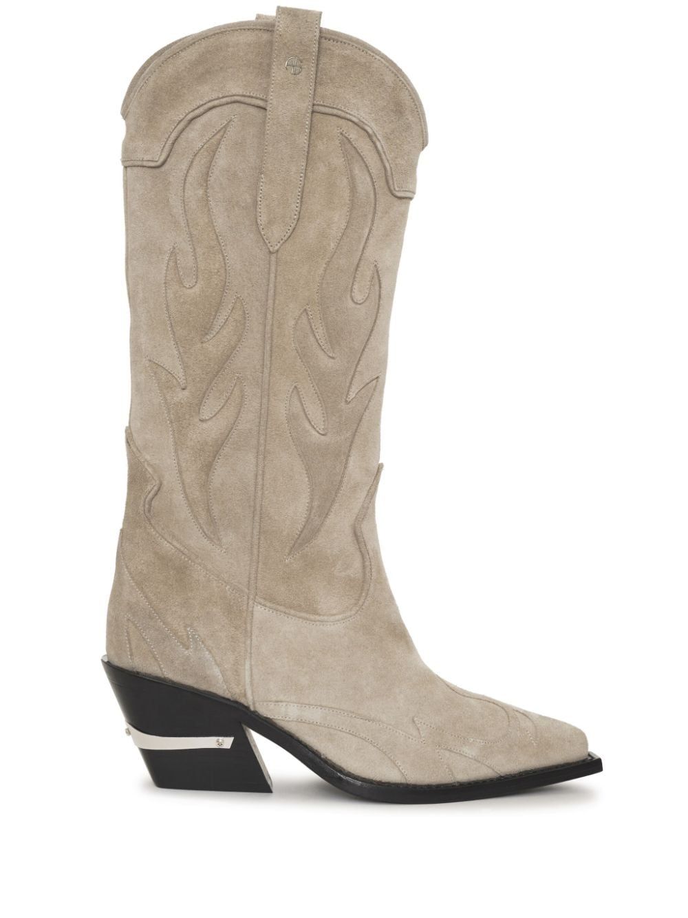 ANINE BING Tania 70mm Leather Western Knee Boots - Farfetch | Farfetch Global
