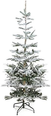 Northlight 7.5 ft Slim Flocked Noble Fir Artificial Christmas Tree - Unlit | Amazon (US)