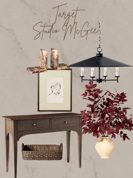 Target Studio McGee new releases, brown console, fall decor, marble bookends, wicker tray, 

#LTKFindsUnder50 #LTKHome #LTKStyleTip