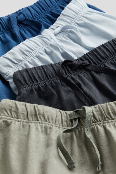 4-pack Jersey Shorts - Light khaki green/dark gray - Kids | H&M US | H&M (US + CA)