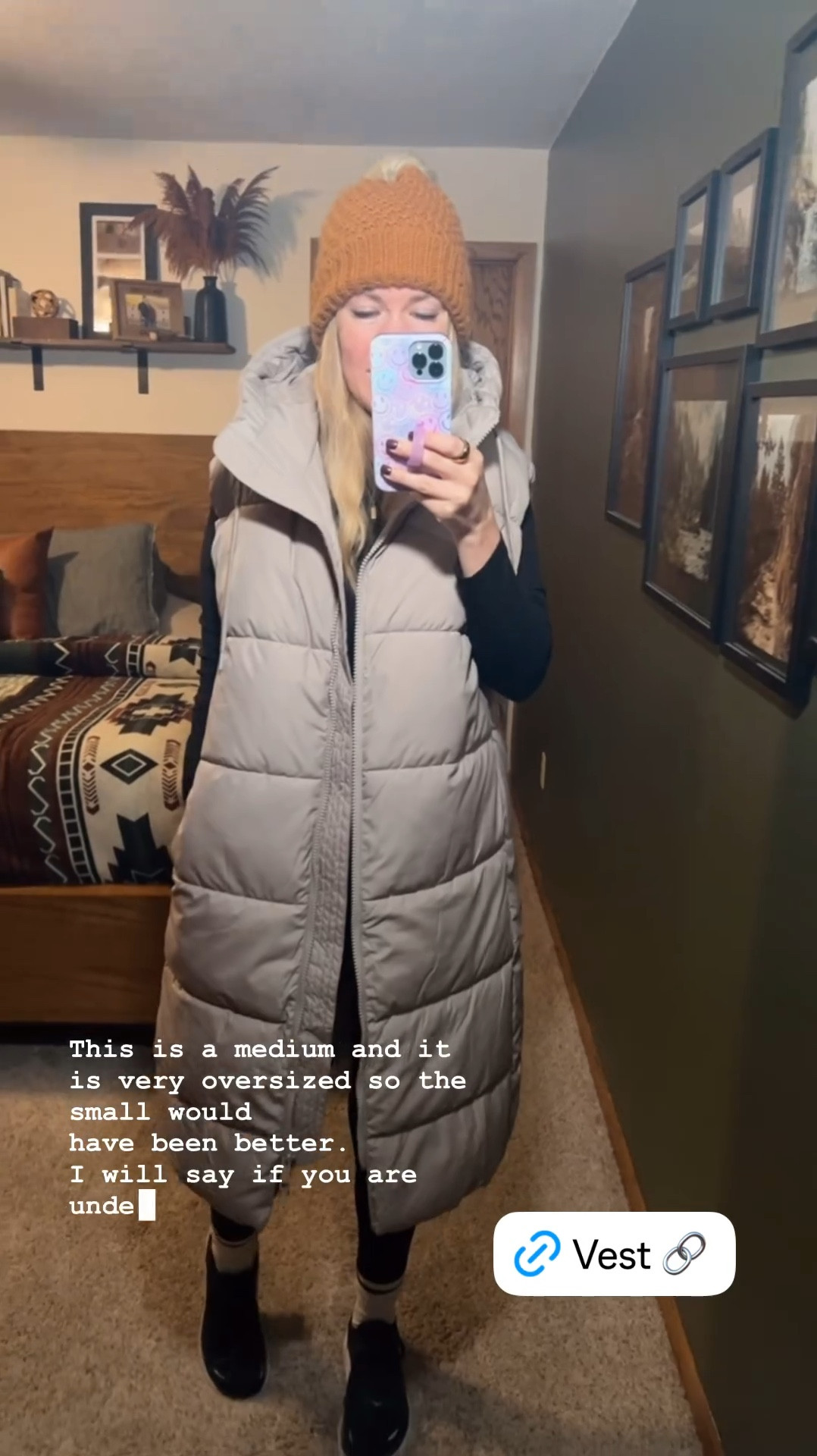 This perfect long vest! 
Size down, I have a med on here and should have done a small. 
Super cozy and perfect for the fall transition 

#LTKVideo #LTKMidsize #LTKSeasonal