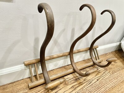 VTG Bentwood Thonet Style Hat Coat Rack Wall Bent Wood Hall Tree Holder NL  | eBay | eBay US